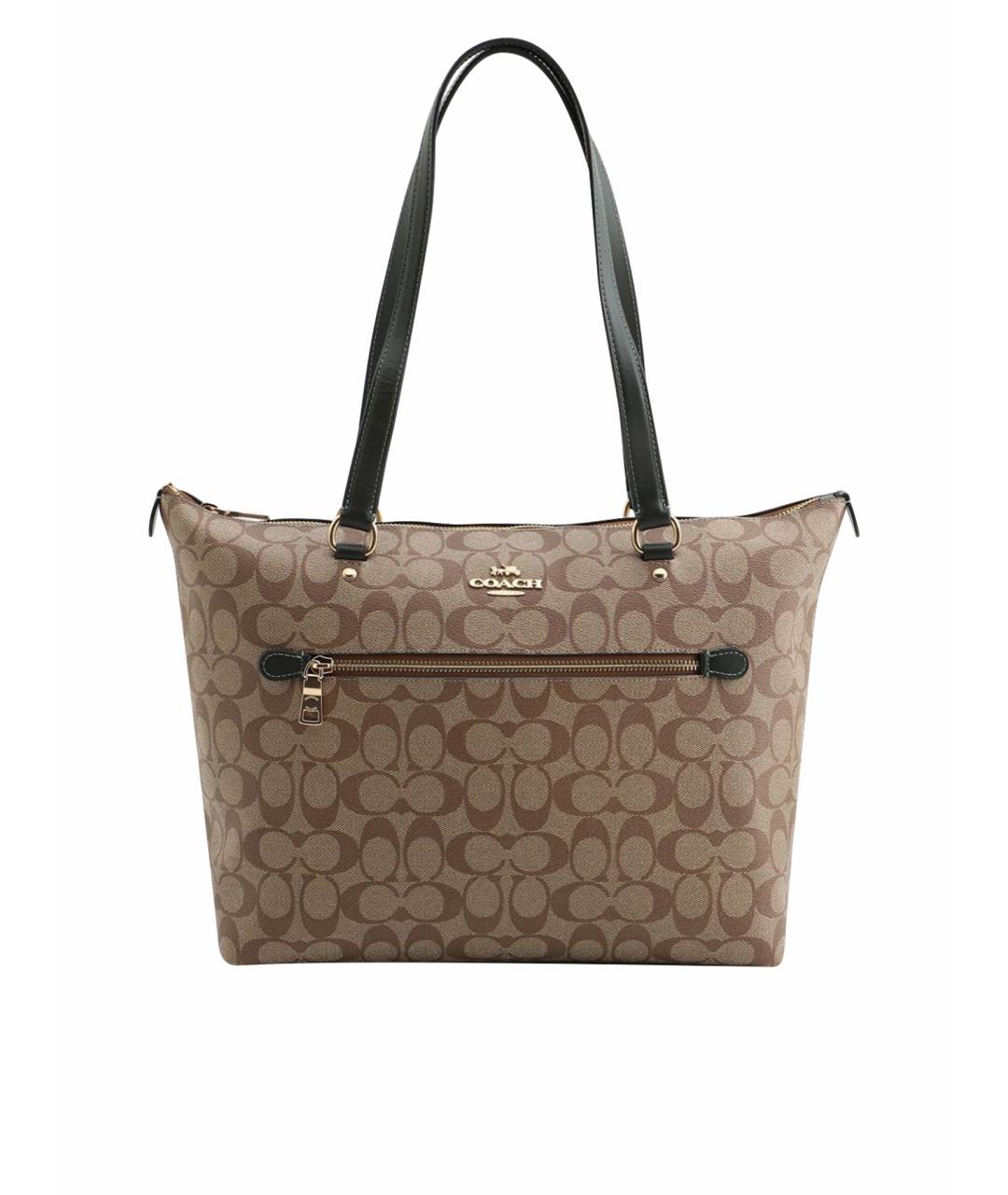COACH Коричневая кожаная сумка тоут, фото 1