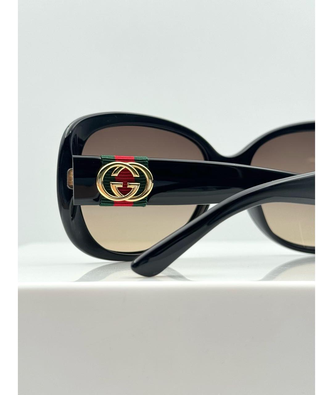 GUCCI Черные пластиковые солнцезащитные очки, фото 4