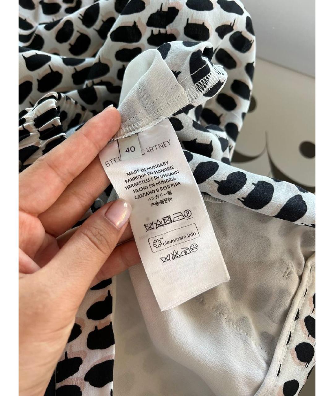 STELLA MCCARTNEY Белые шелковые леггинсы и велосипедки, фото 9