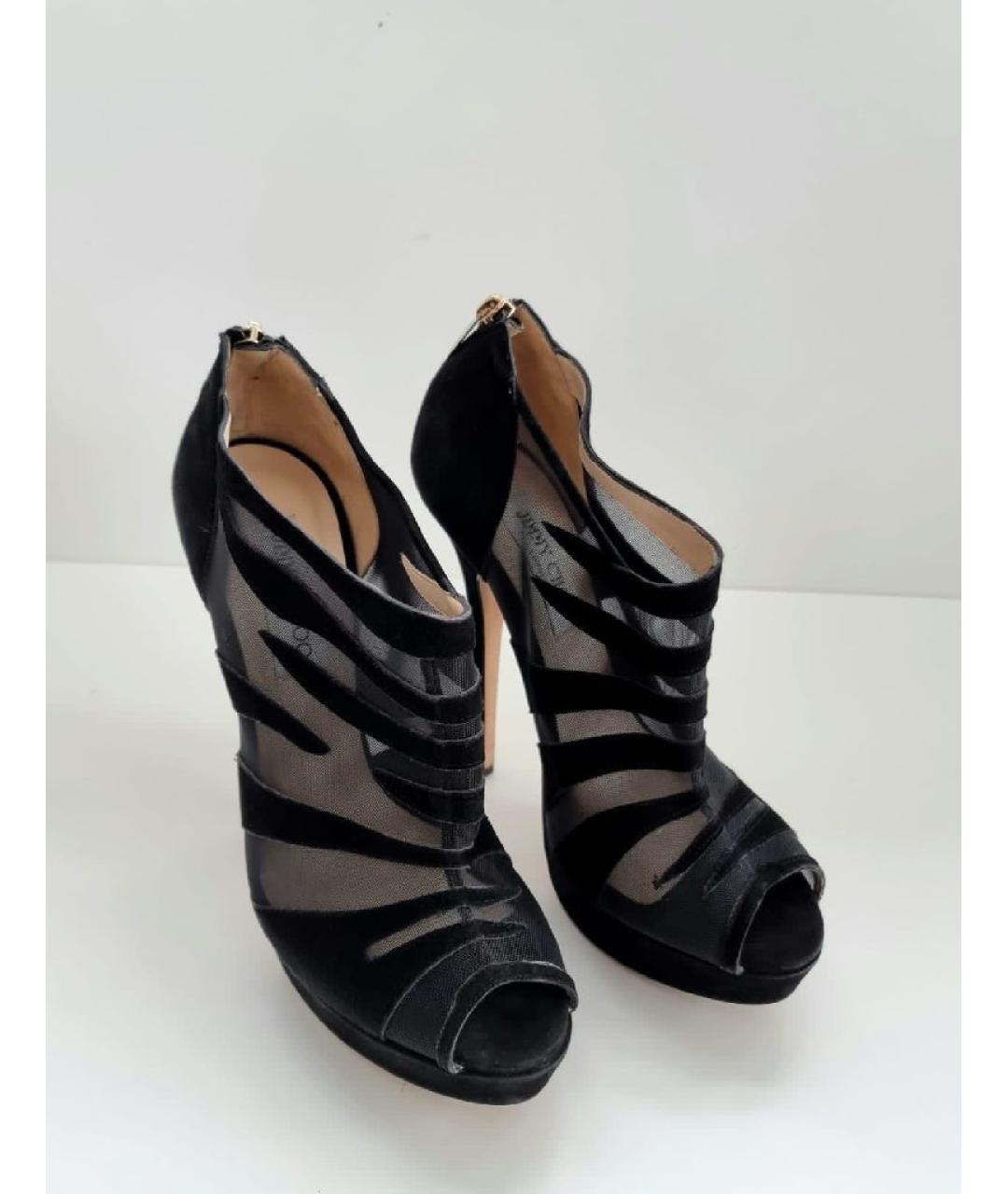 JIMMY CHOO Черные кожаные босоножки, фото 3