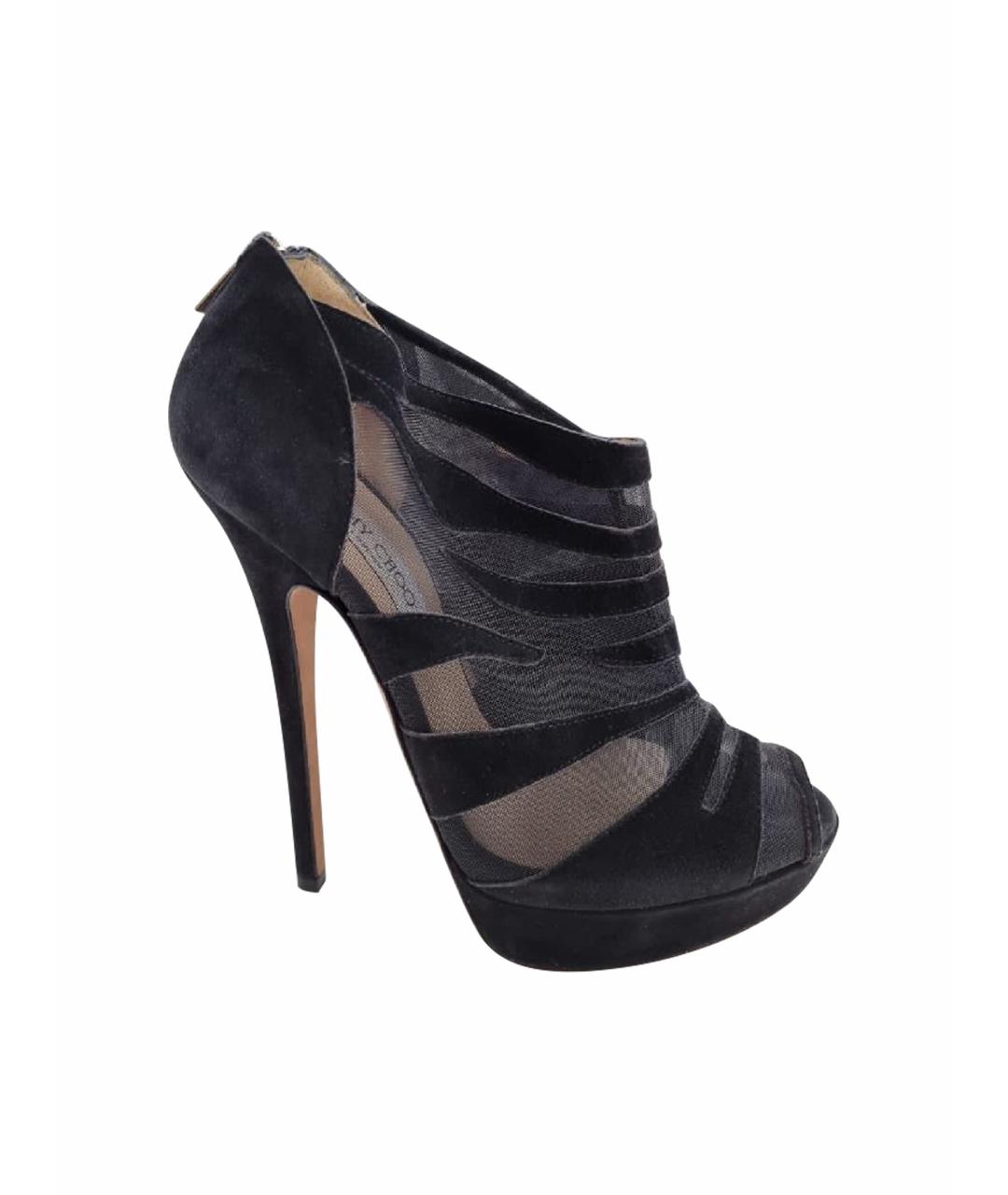 JIMMY CHOO Черные кожаные босоножки, фото 10