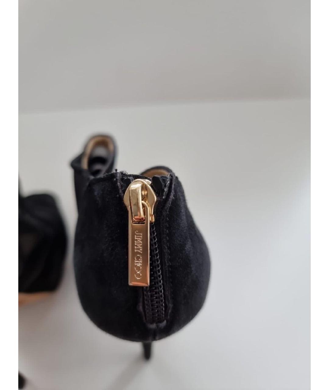 JIMMY CHOO Черные кожаные босоножки, фото 6