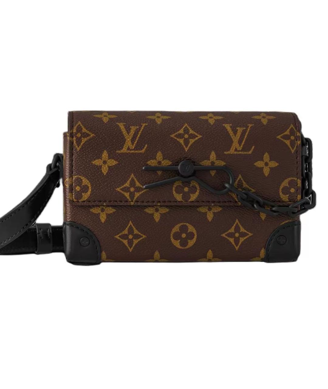 LOUIS VUITTON Коричневая кожаная сумка на плечо, фото 5