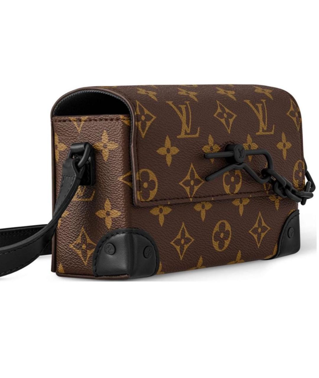LOUIS VUITTON Коричневая кожаная сумка на плечо, фото 2