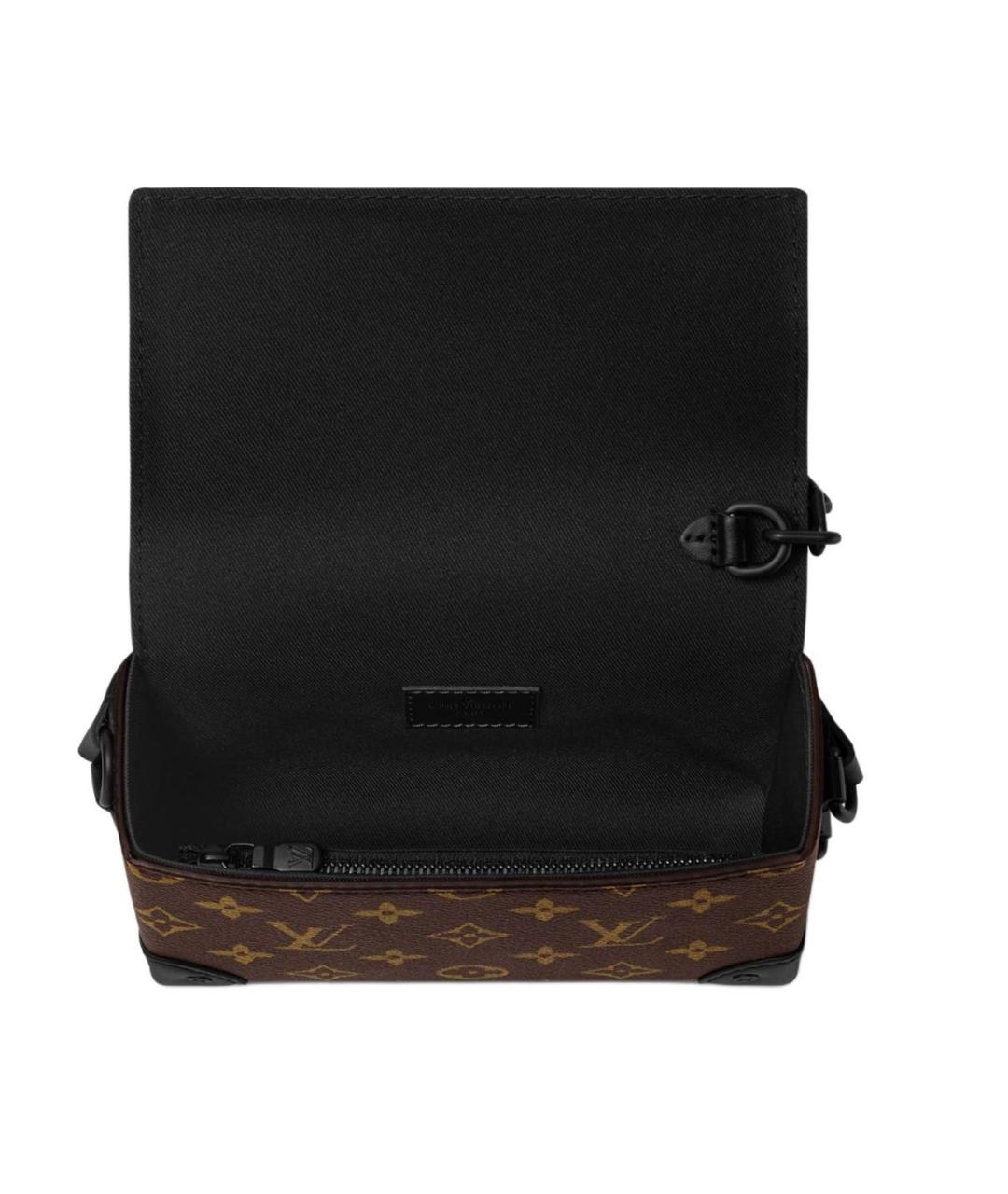 LOUIS VUITTON Коричневая кожаная сумка на плечо, фото 3