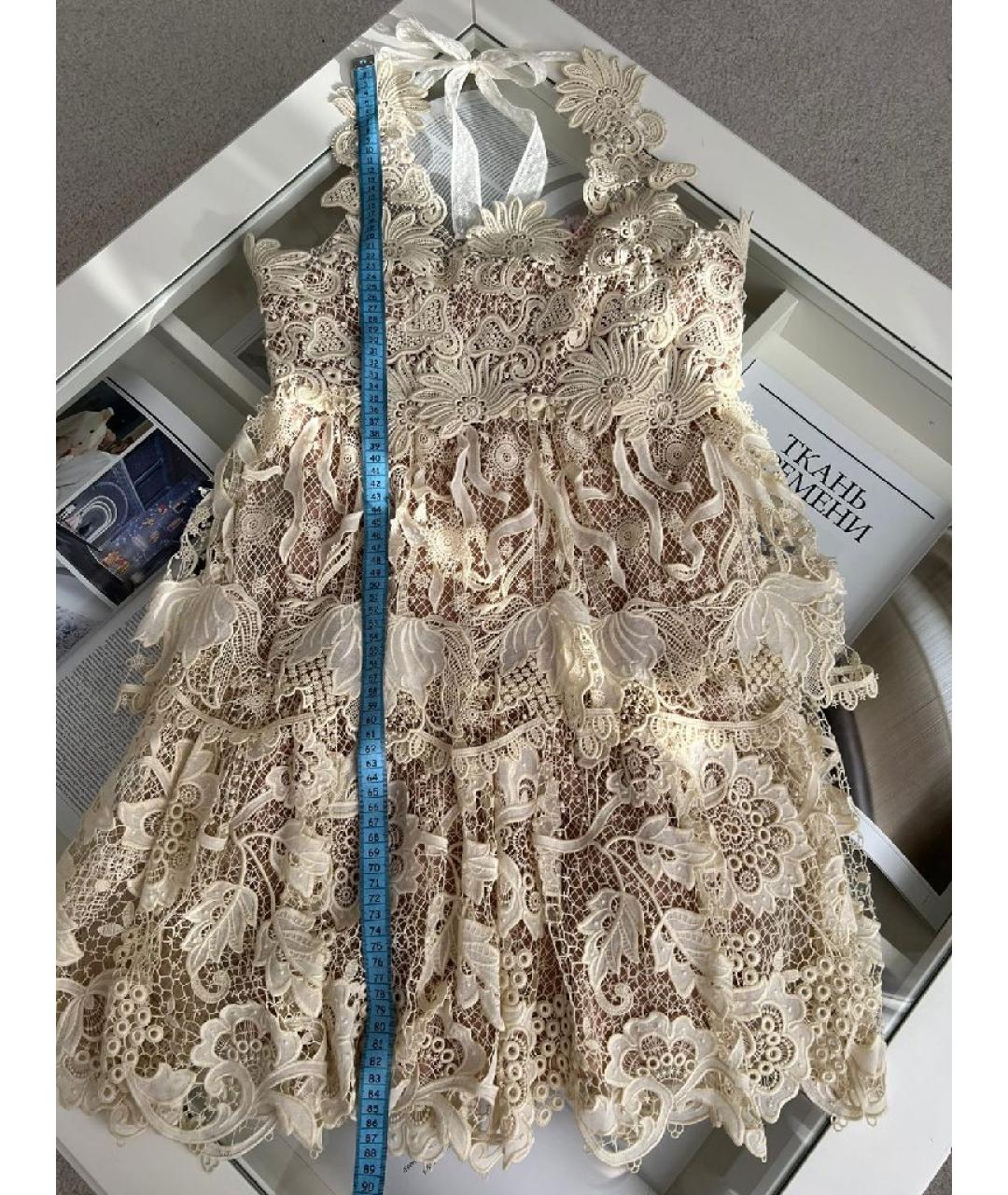 CHRISTIAN DIOR Бежевая шелковая майка, фото 9