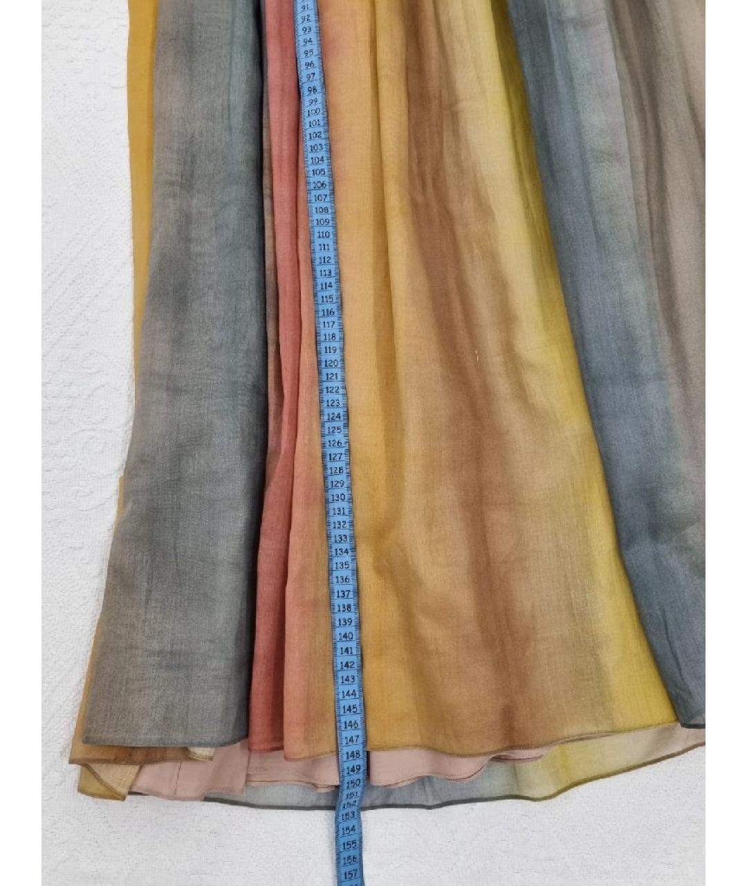 CHRISTIAN DIOR Мульти хлопковое повседневное платье, фото 9