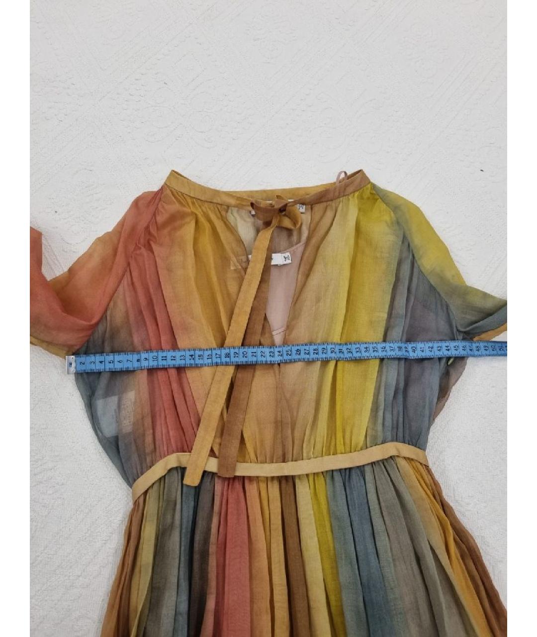 CHRISTIAN DIOR Мульти хлопковое повседневное платье, фото 8