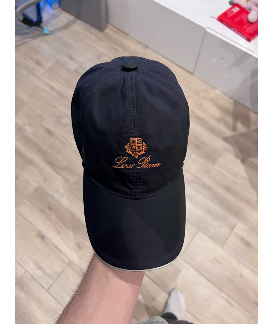LORO PIANA Синяя хлопковая кепка/бейсболка, фото 3