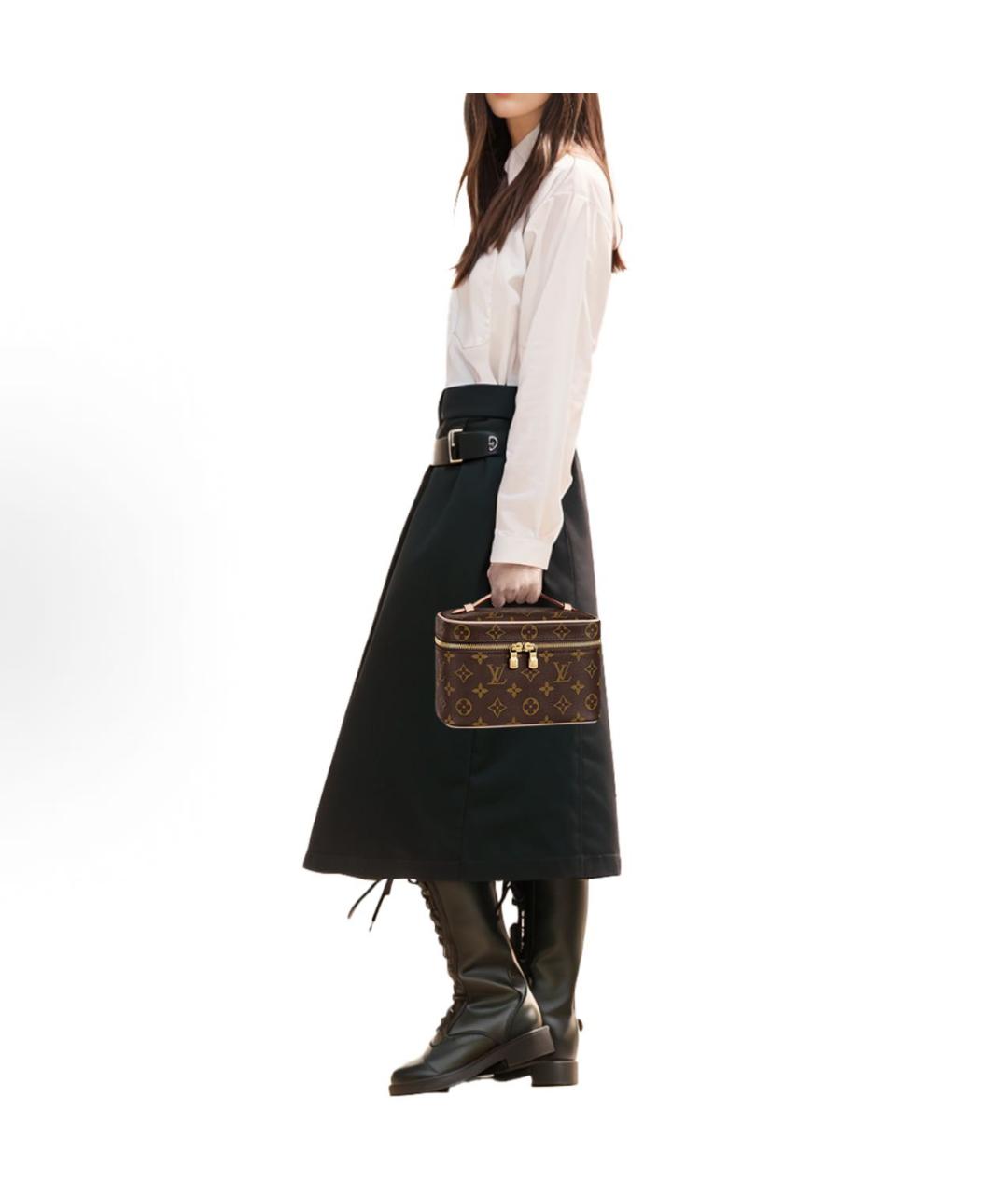 LOUIS VUITTON Коричневая косметичка, фото 4
