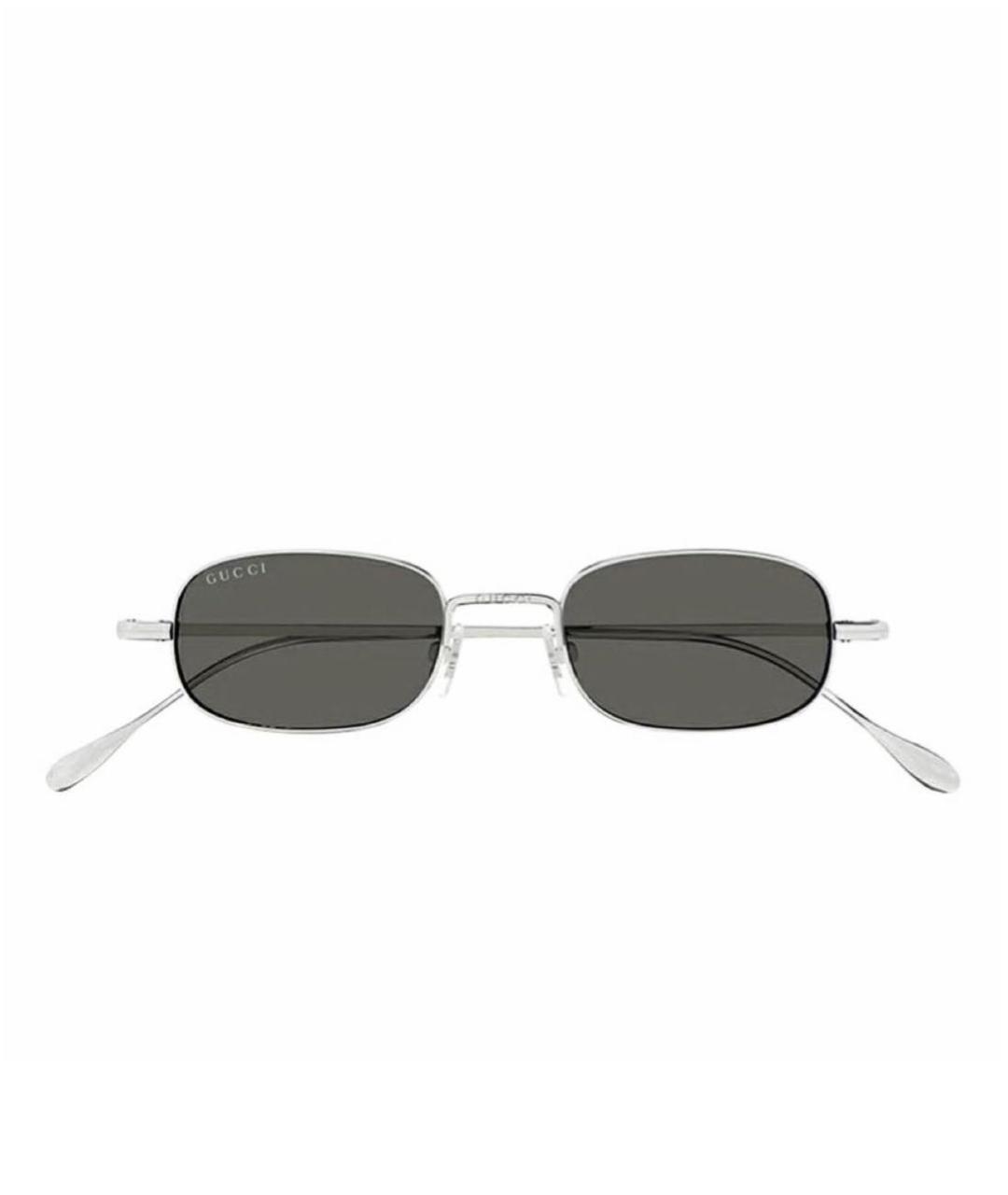 GUCCI Серебряные металлические солнцезащитные очки, фото 5