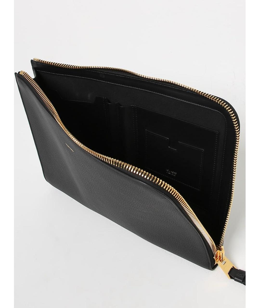 TOM FORD Черная кожаная папка для документов, фото 4