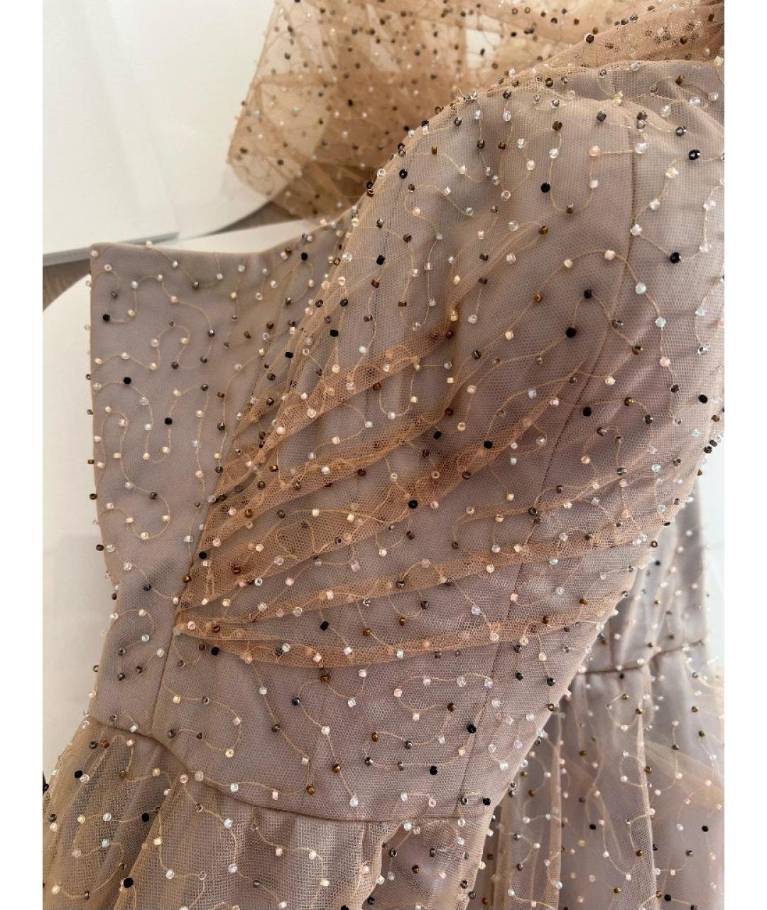 CHRISTIAN DIOR Бежевое хлопковое платье, фото 8