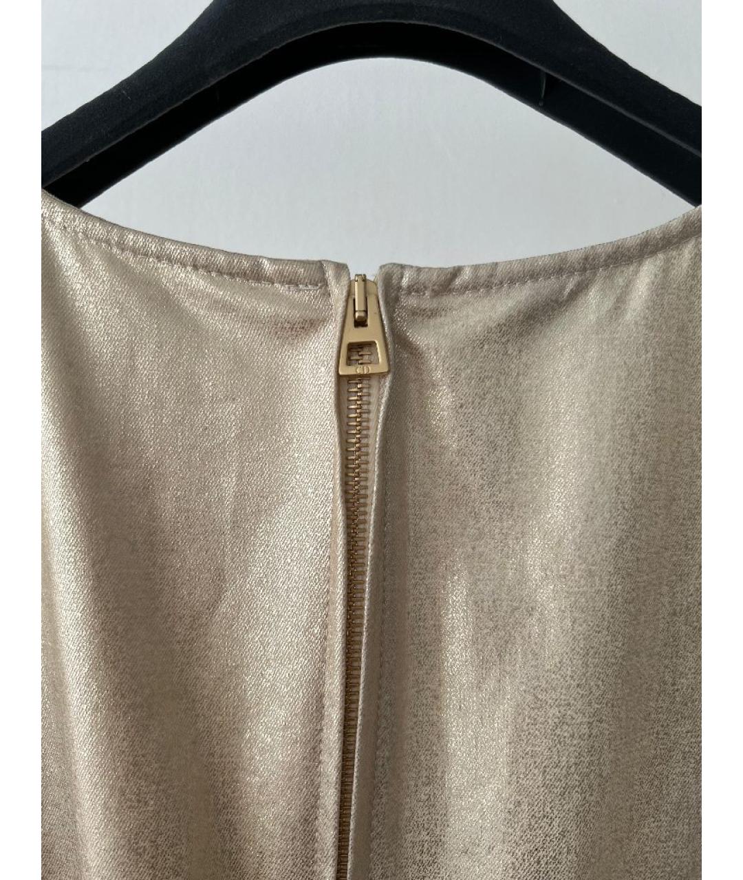 CHRISTIAN DIOR Оранжевое хлопковое вечернее платье, фото 3