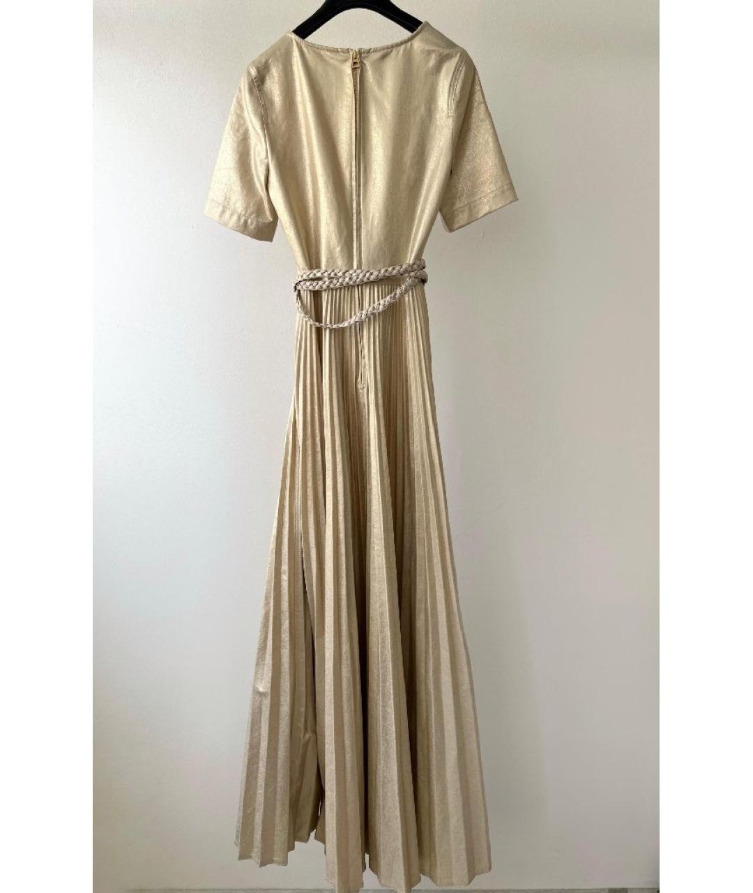 CHRISTIAN DIOR Оранжевое хлопковое вечернее платье, фото 2