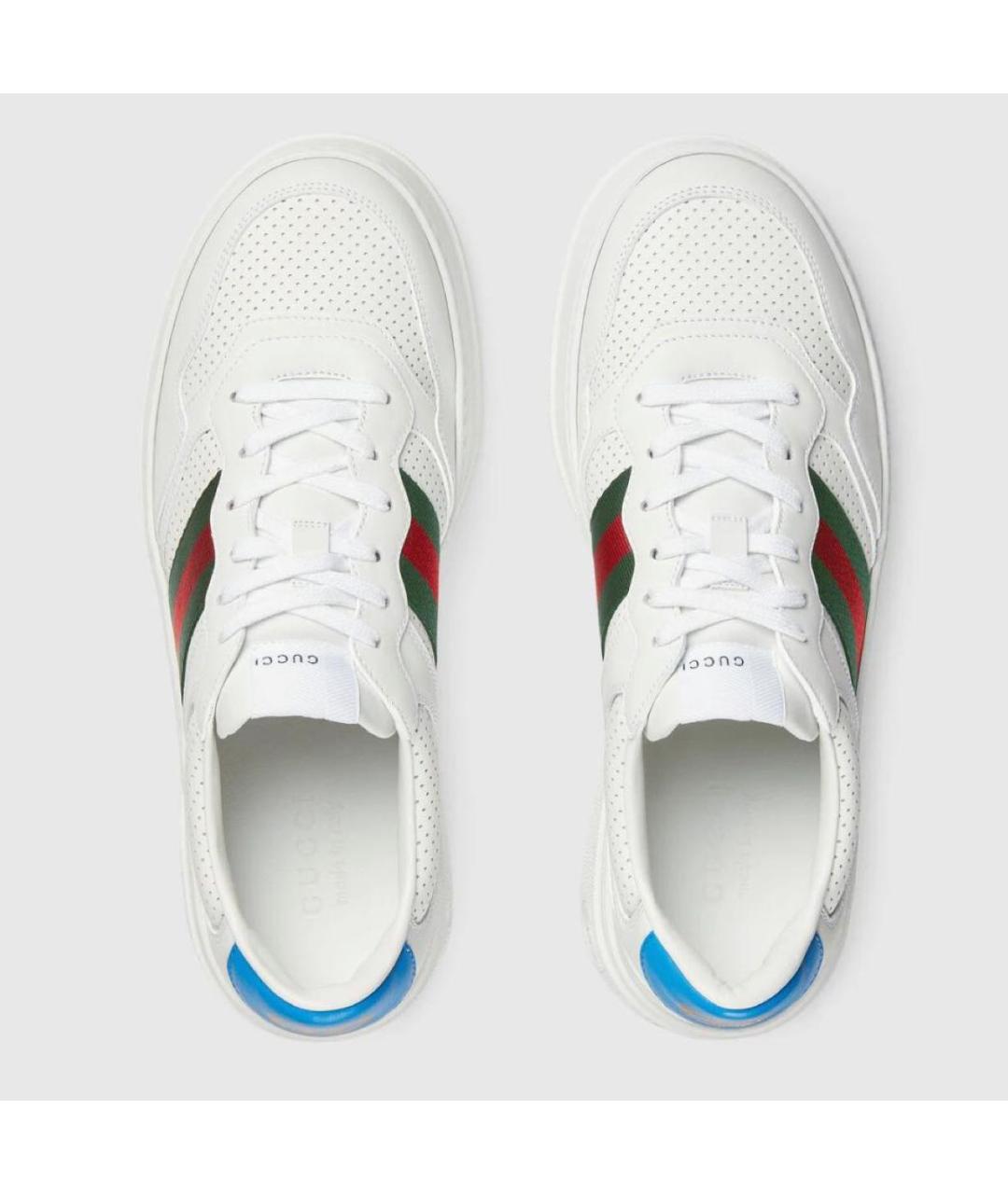 GUCCI Белые кожаные кеды, фото 2