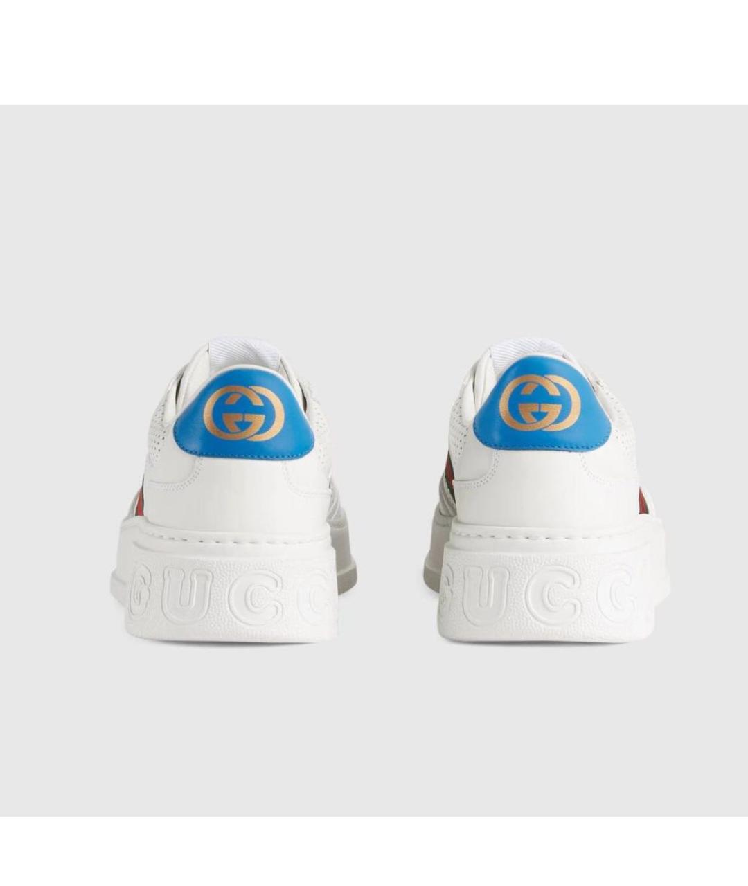 GUCCI Белые кожаные кеды, фото 3