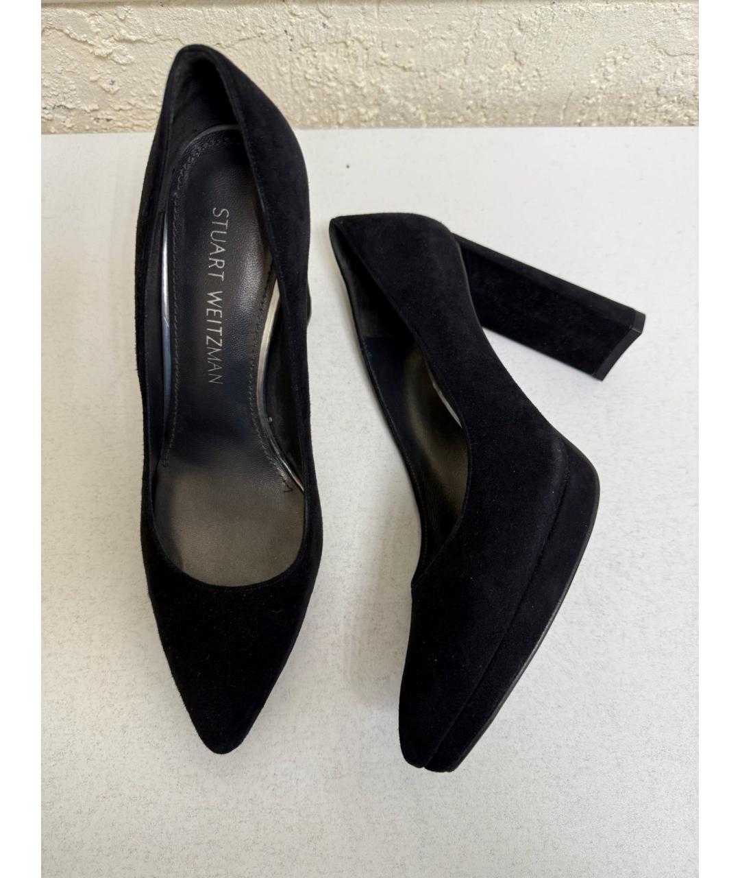 STUART WEITZMAN Черные замшевые туфли, фото 3