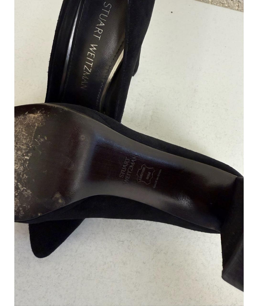 STUART WEITZMAN Черные замшевые туфли, фото 5