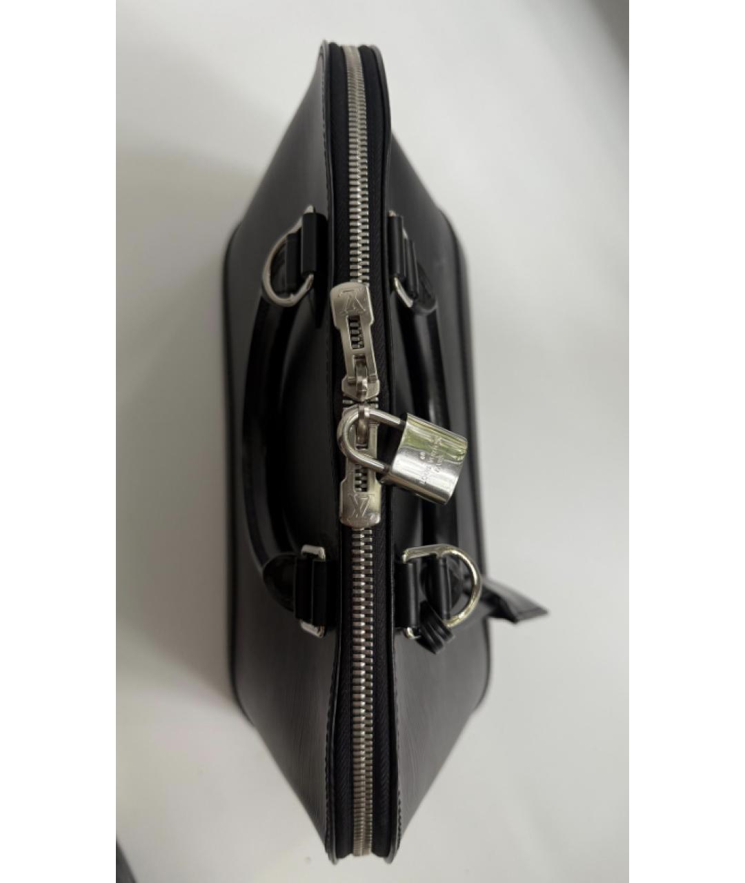 LOUIS VUITTON Черная кожаная сумка тоут, фото 2