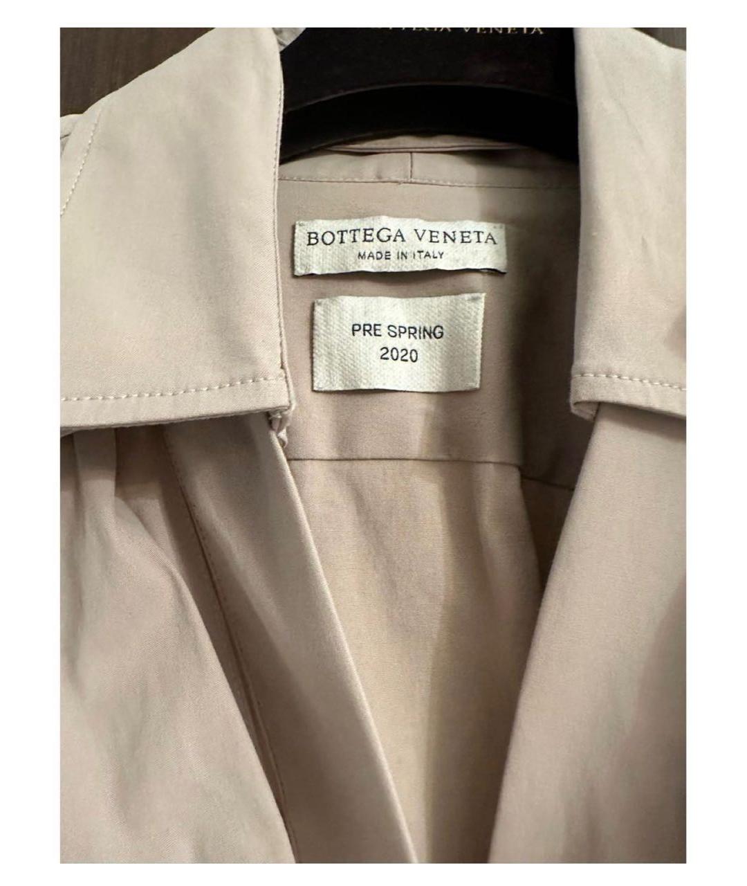 BOTTEGA VENETA Бежевая хлопковая рубашка, фото 3