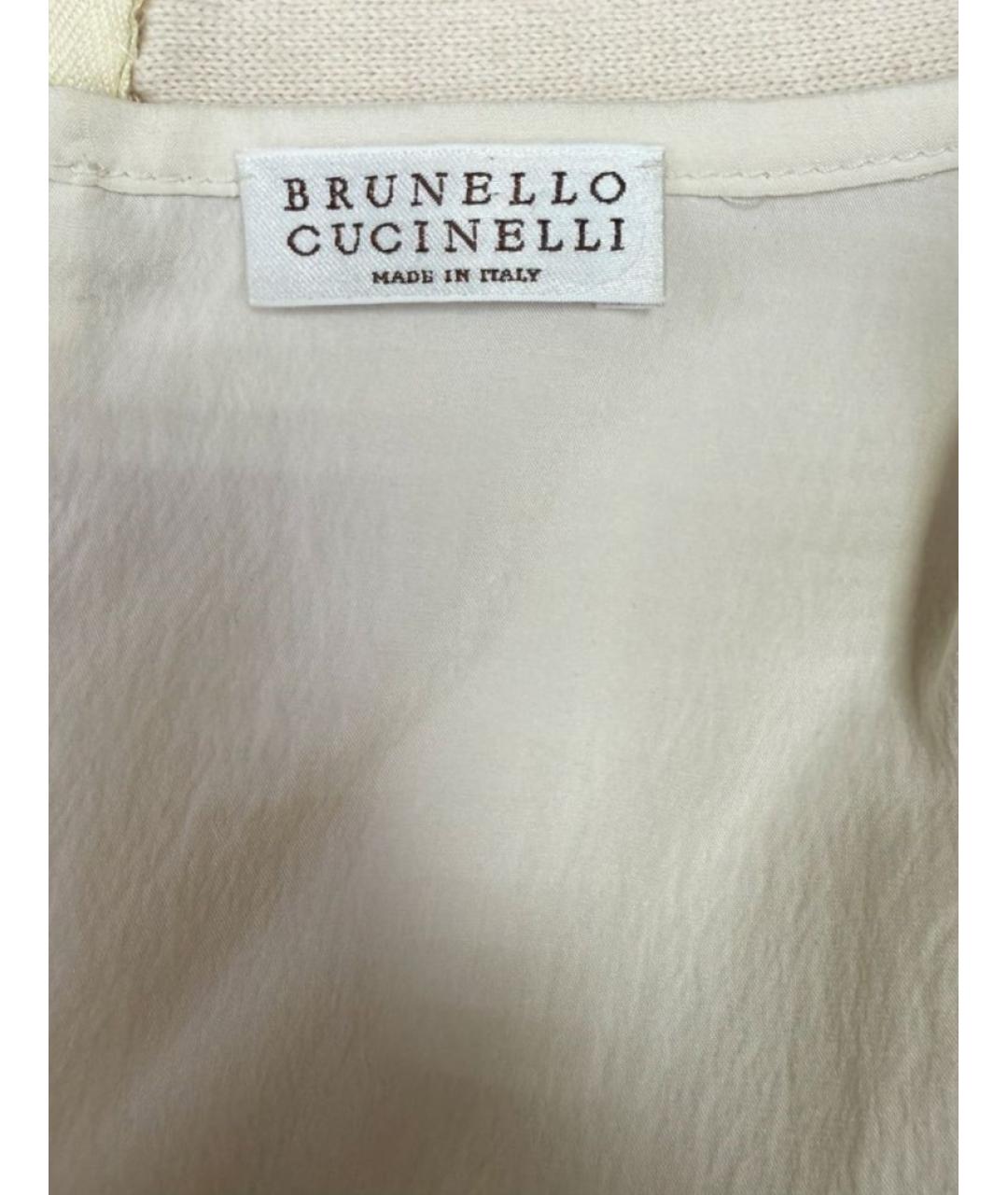 BRUNELLO CUCINELLI Бежевое платье, фото 3