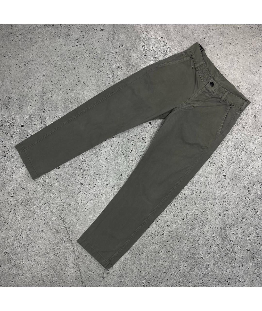 STONE ISLAND Антрацитовые хлопковые прямые джинсы, фото 7