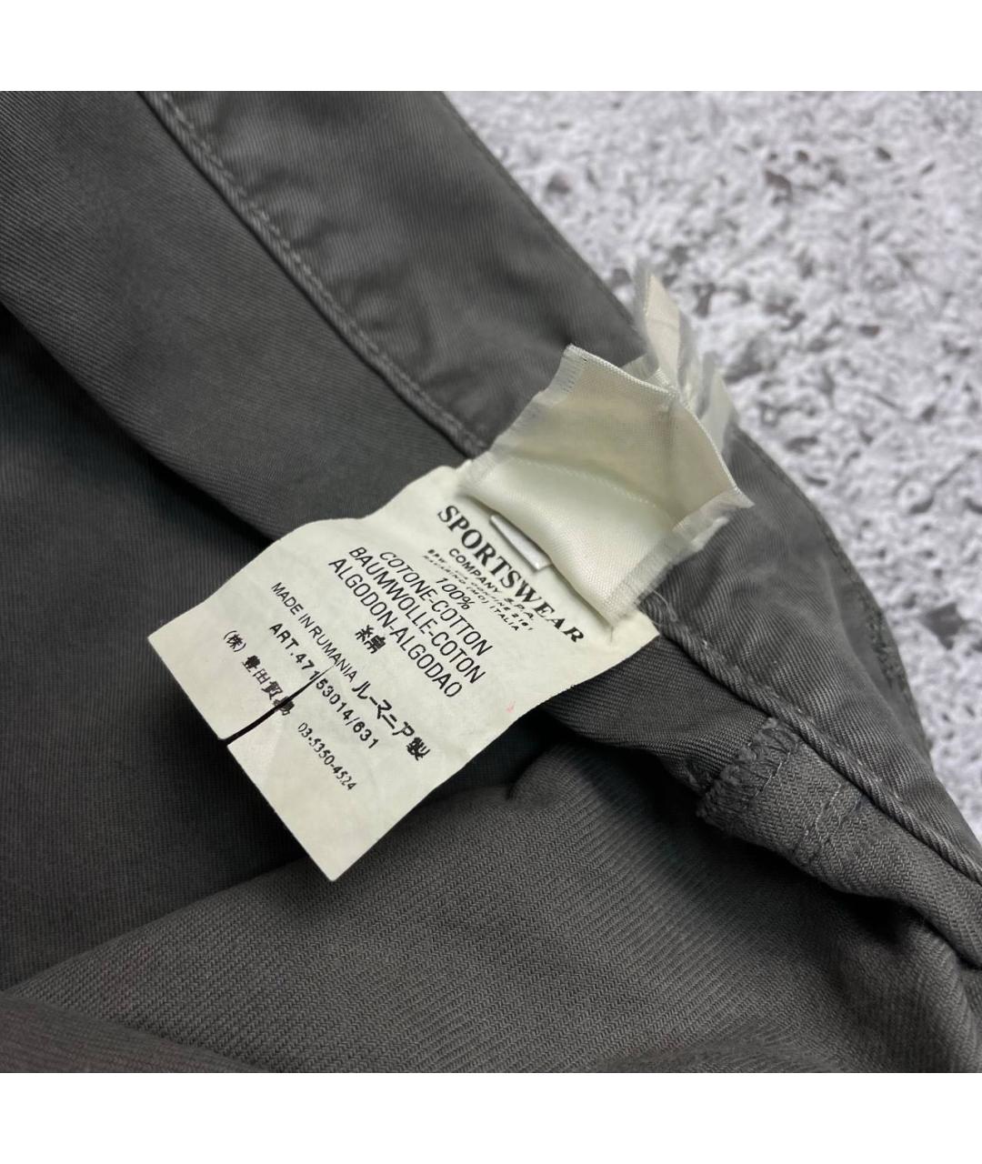 STONE ISLAND Антрацитовые хлопковые прямые джинсы, фото 6