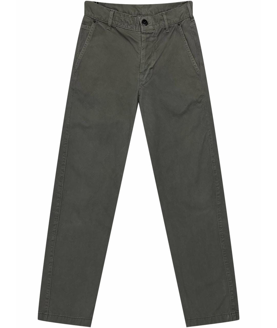 STONE ISLAND Антрацитовые хлопковые прямые джинсы, фото 1