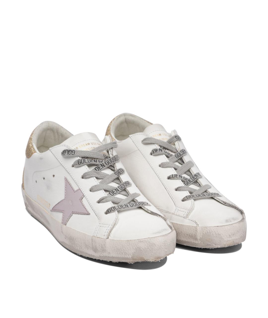 GOLDEN GOOSE DELUXE BRAND Белые кожаные кеды, фото 2