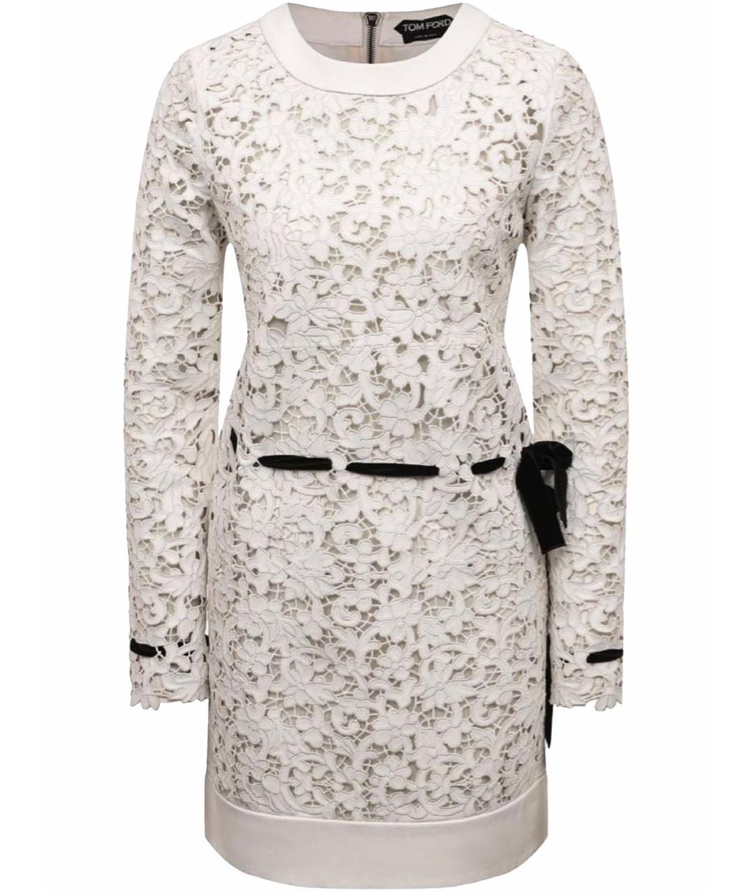 TOM FORD Белое кожаное коктейльное платье, фото 1