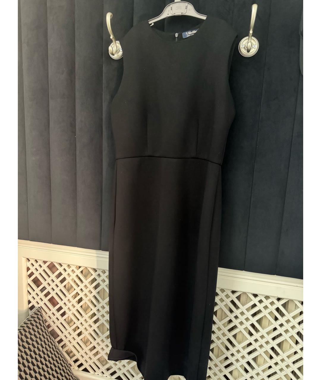 'S MAX MARA Черное вискозное вечернее платье, фото 5