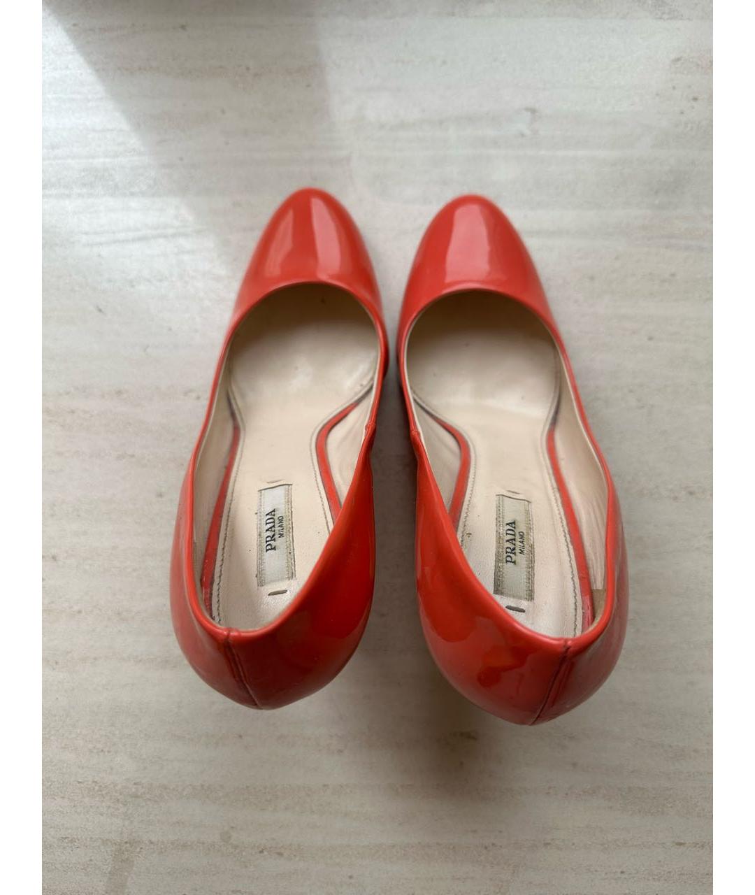 PRADA Красные туфли из лакированной кожи, фото 4