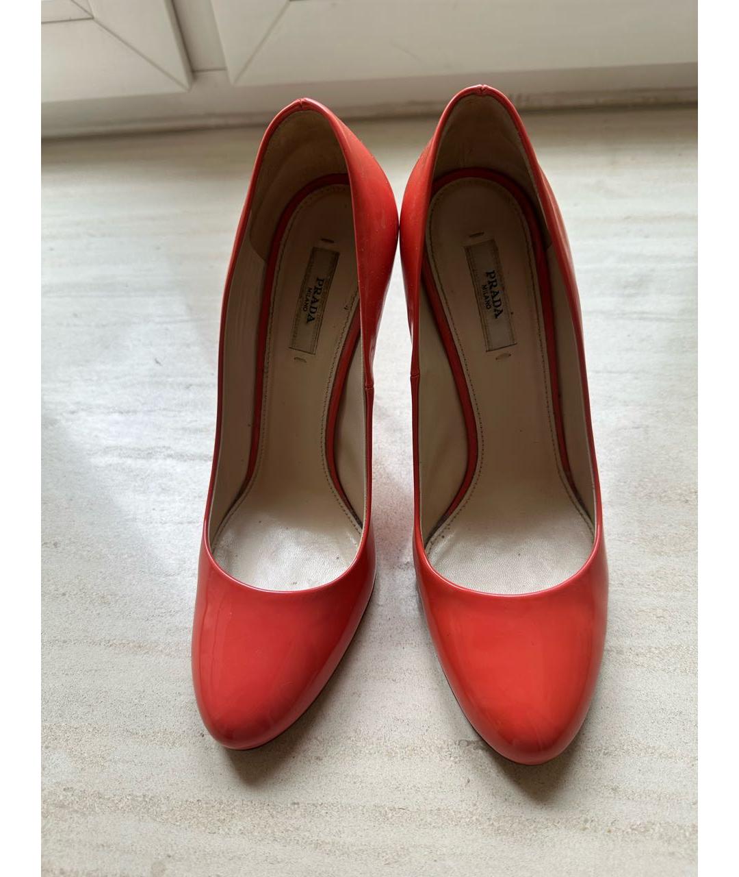 PRADA Красные туфли из лакированной кожи, фото 3