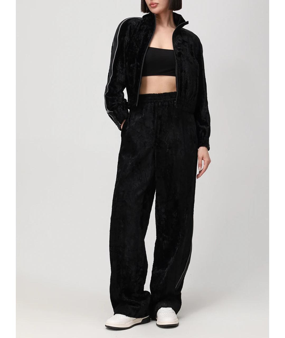 ALEXANDER WANG Черные вискозные брюки широкие, фото 2