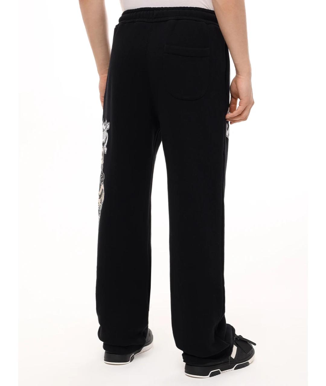 OFF-WHITE Черные хлопковые повседневные брюки, фото 3
