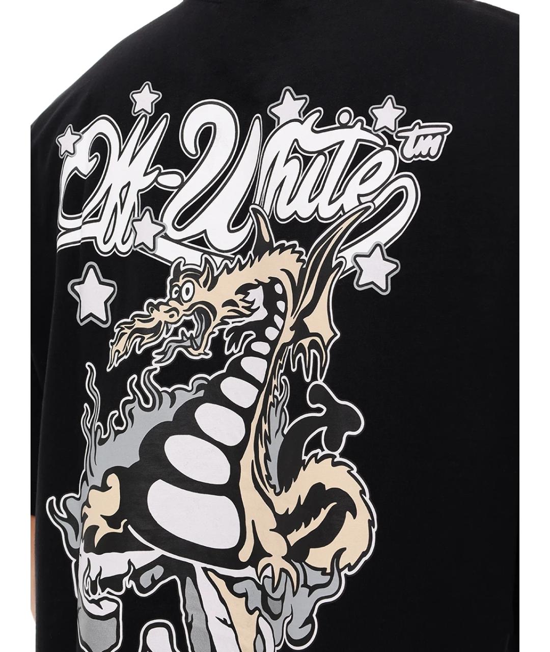 OFF-WHITE Черная хлопковая футболка, фото 6