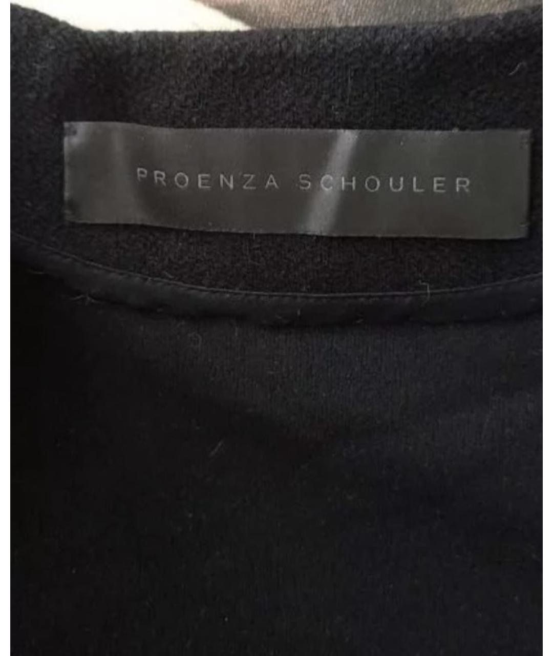 PROENZA SCHOULER Черное шерстяное повседневное платье, фото 2