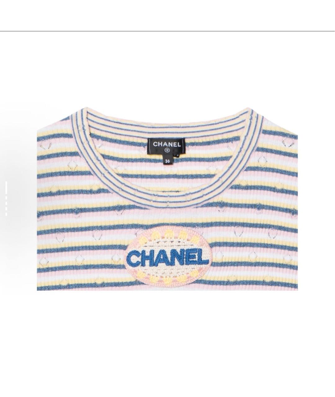 CHANEL Мульти хлопковый джемпер / свитер, фото 5