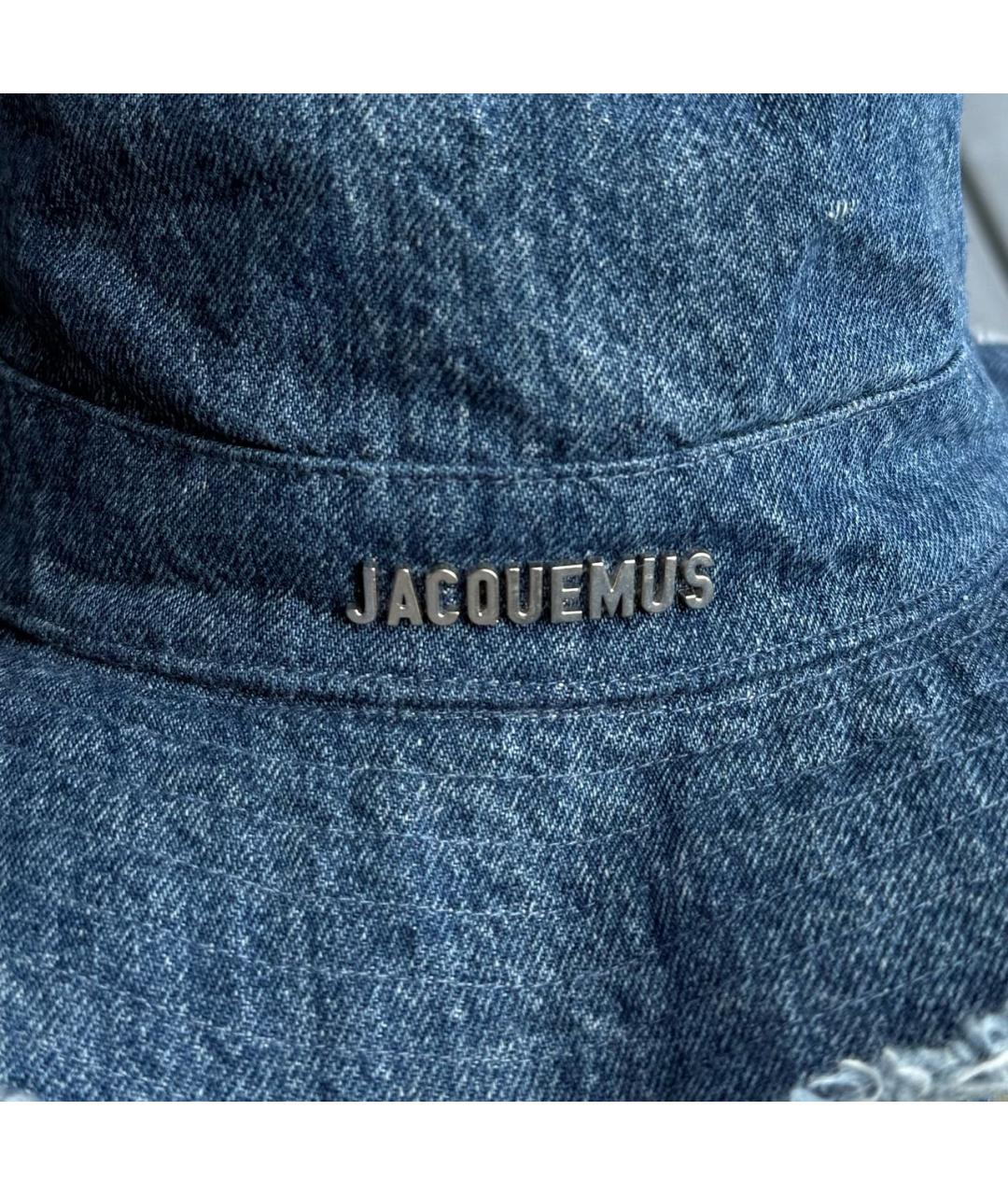 JACQUEMUS Синяя хлопковая панама, фото 3