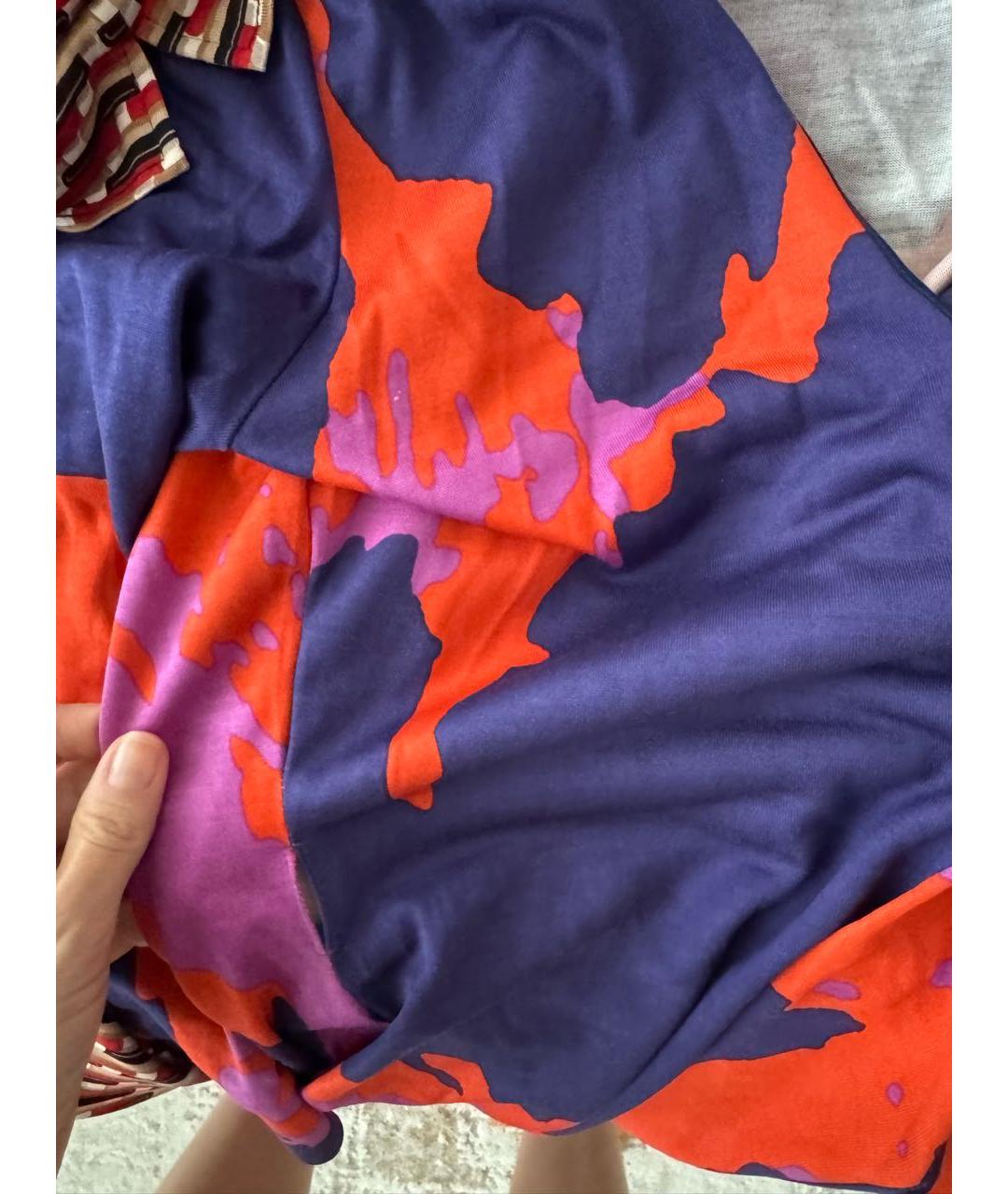DIANE VON FURSTENBERG Фиолетовое шелковое повседневное платье, фото 4