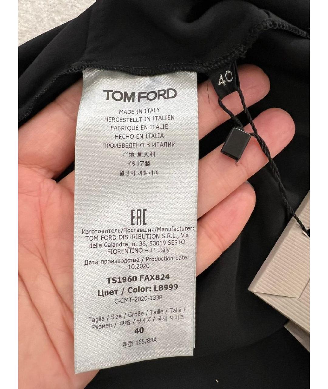 TOM FORD Черный шелковый джемпер / свитер, фото 5