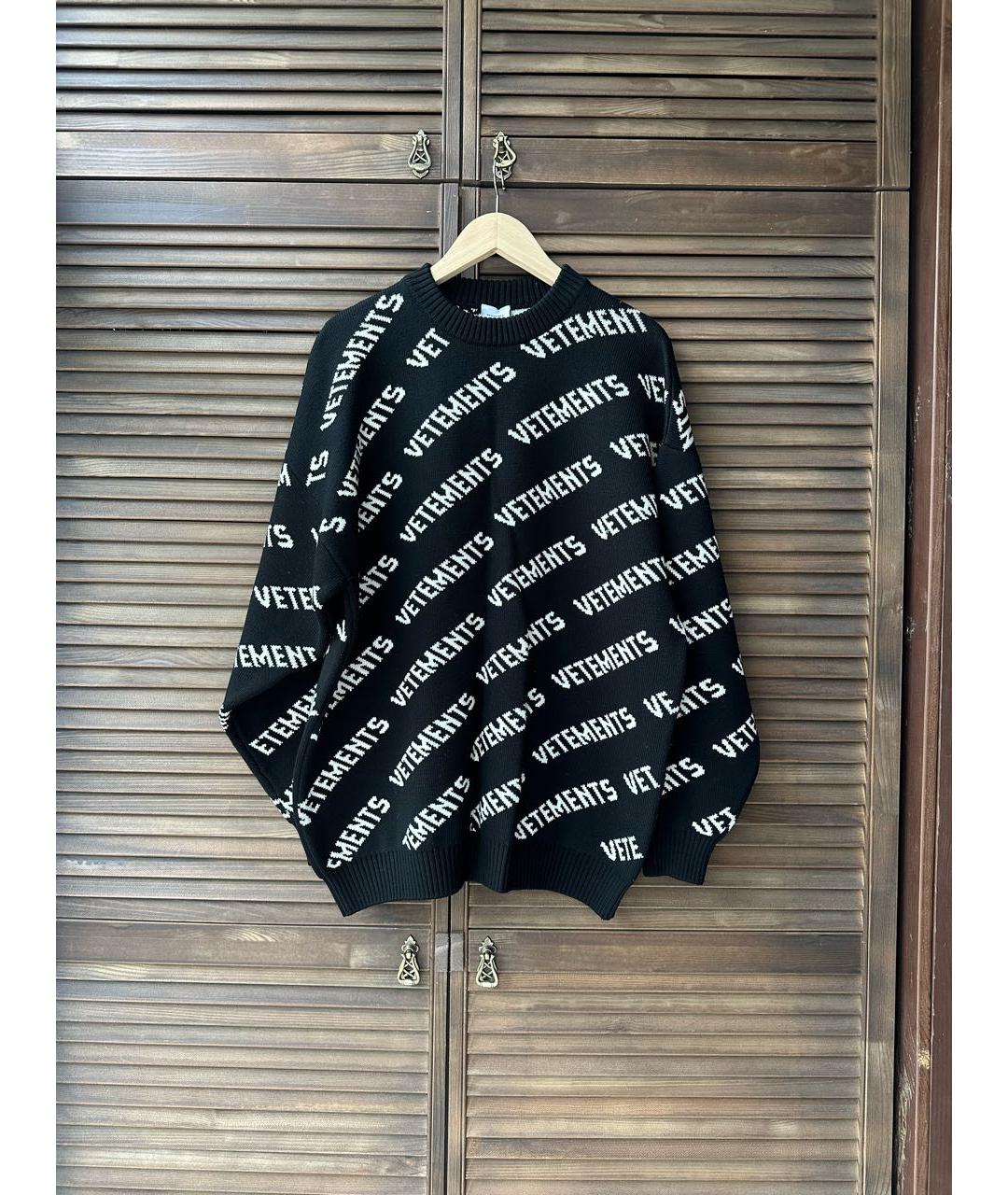 VETEMENTS Черный шерстяной джемпер / свитер, фото 6