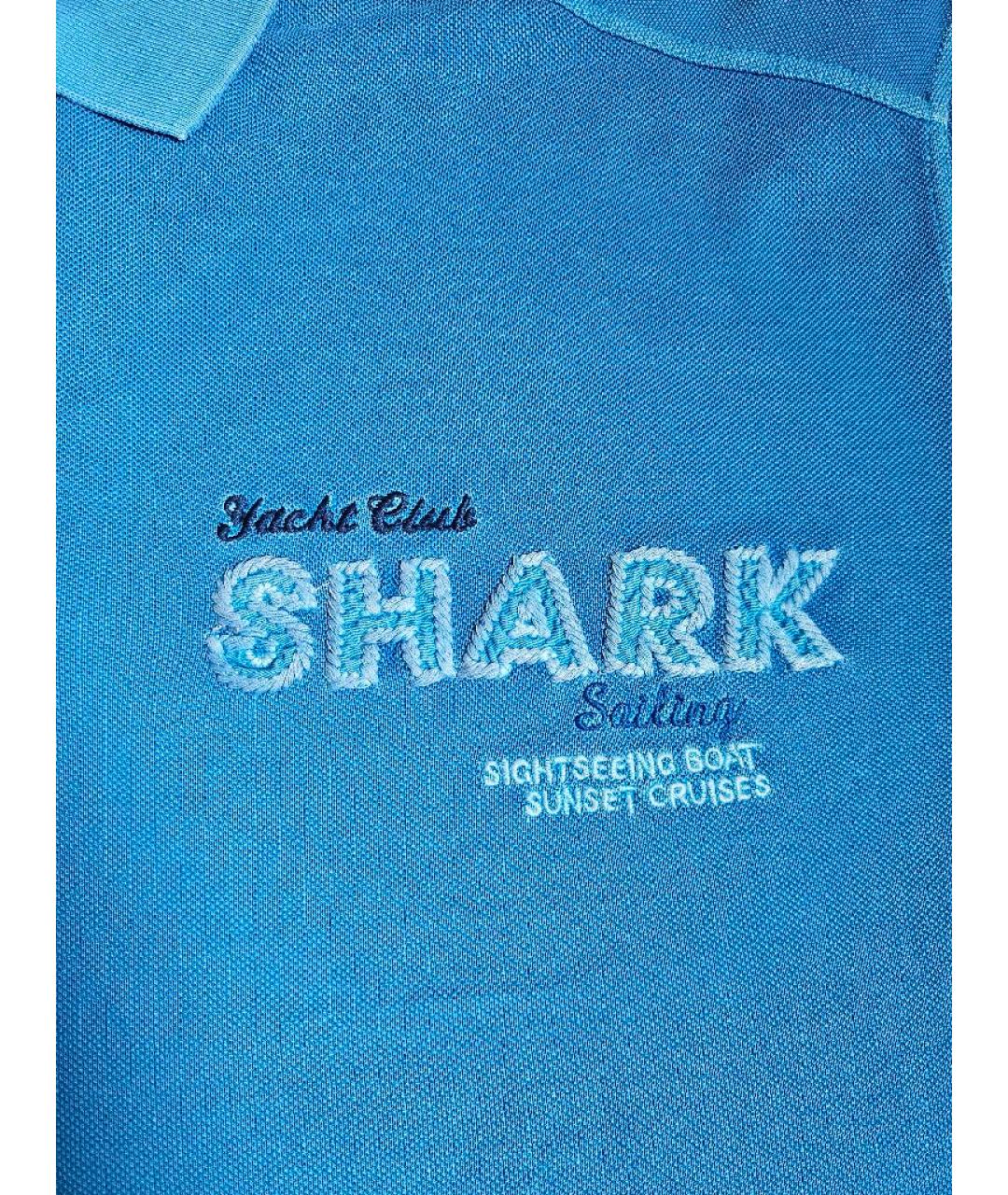 PAUL & SHARK Голубое хлопковое поло с коротким рукавом, фото 5