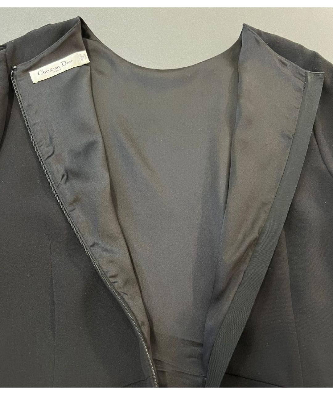 CHRISTIAN DIOR Черное шелковое повседневное платье, фото 3