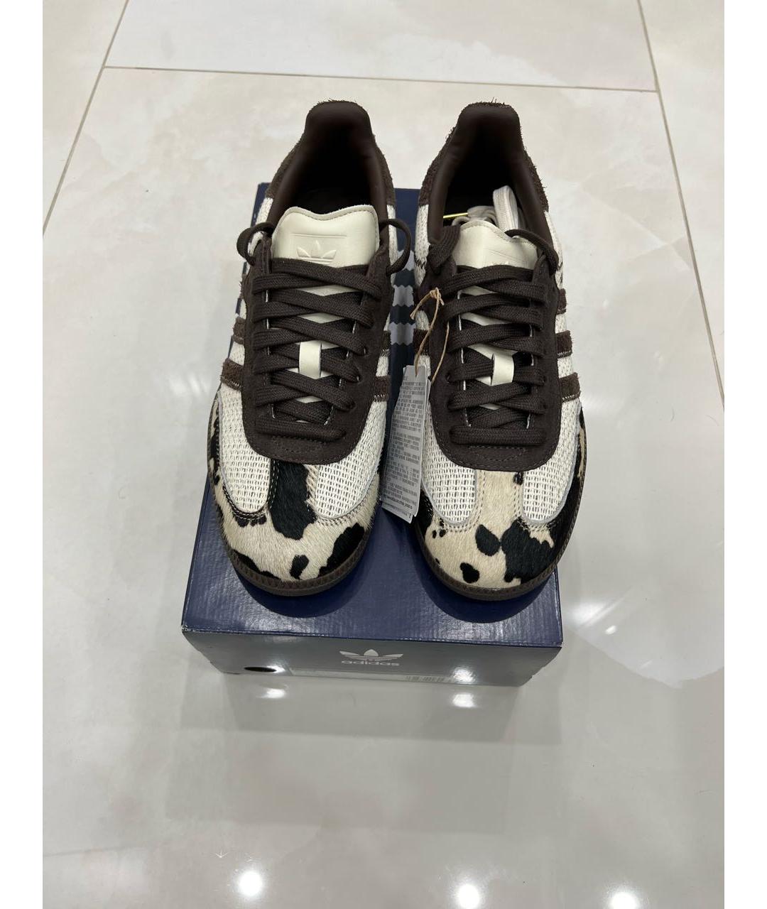 ADIDAS Бежевые низкие кроссовки / кеды из экзотической кожи, фото 2