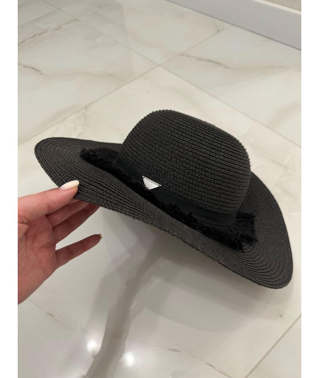 EMPORIO ARMANI Черная синтетическая шляпа, фото 9