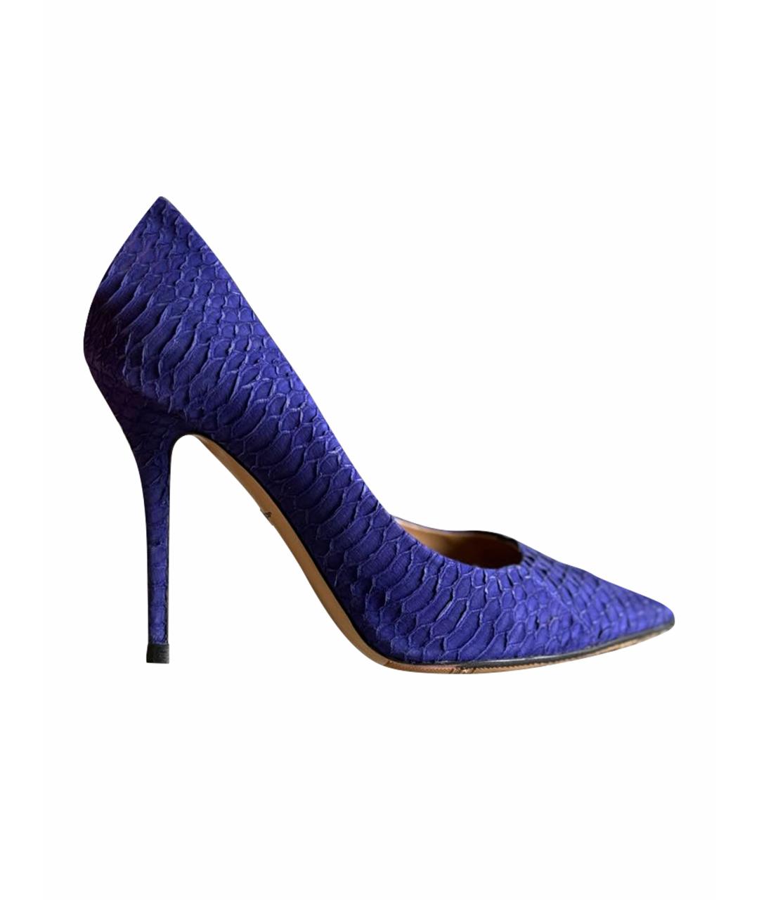 FERRAGAMO Фиолетовые туфли из экзотической кожи, фото 1