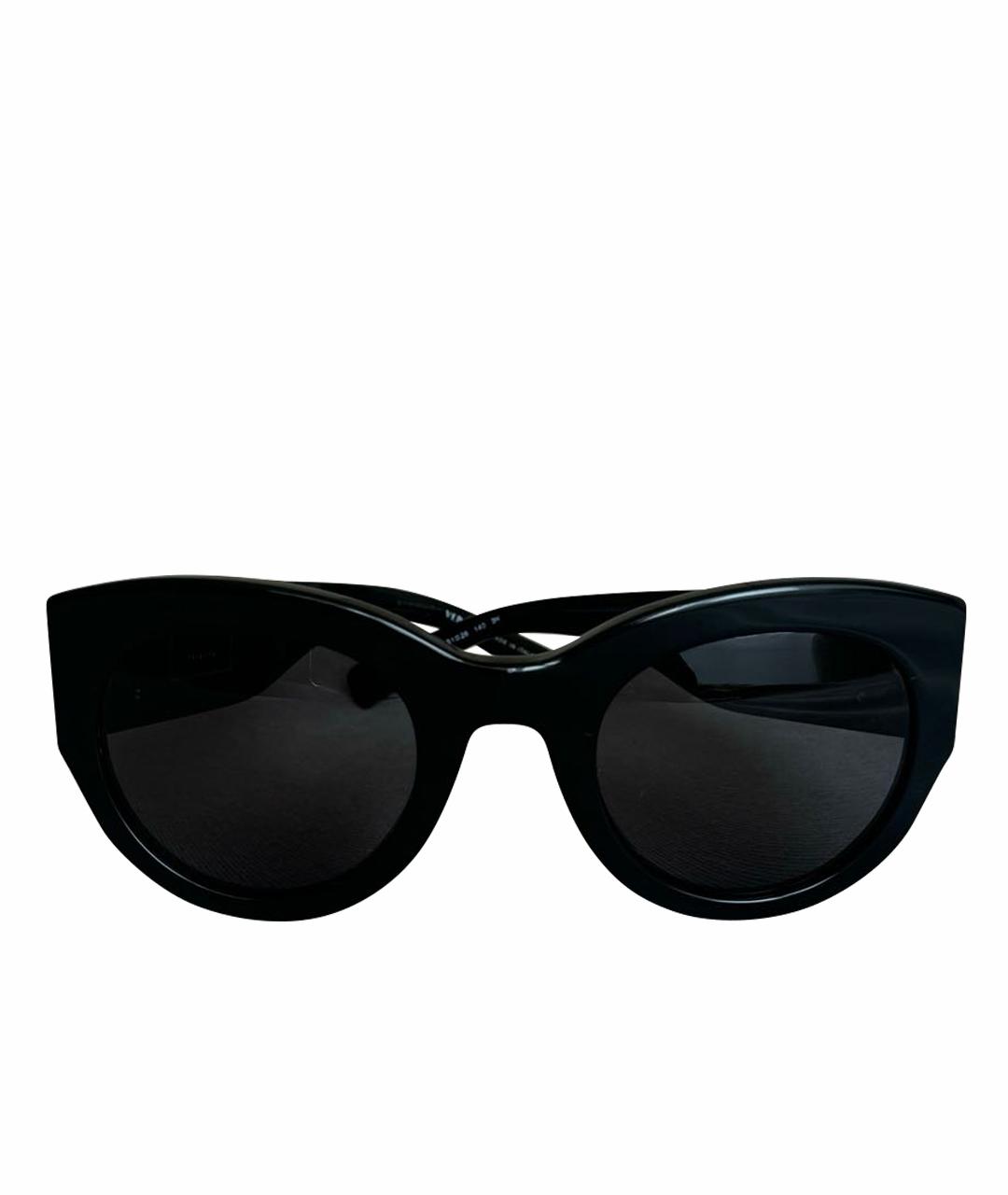 VERSACE Черные пластиковые солнцезащитные очки, фото 1