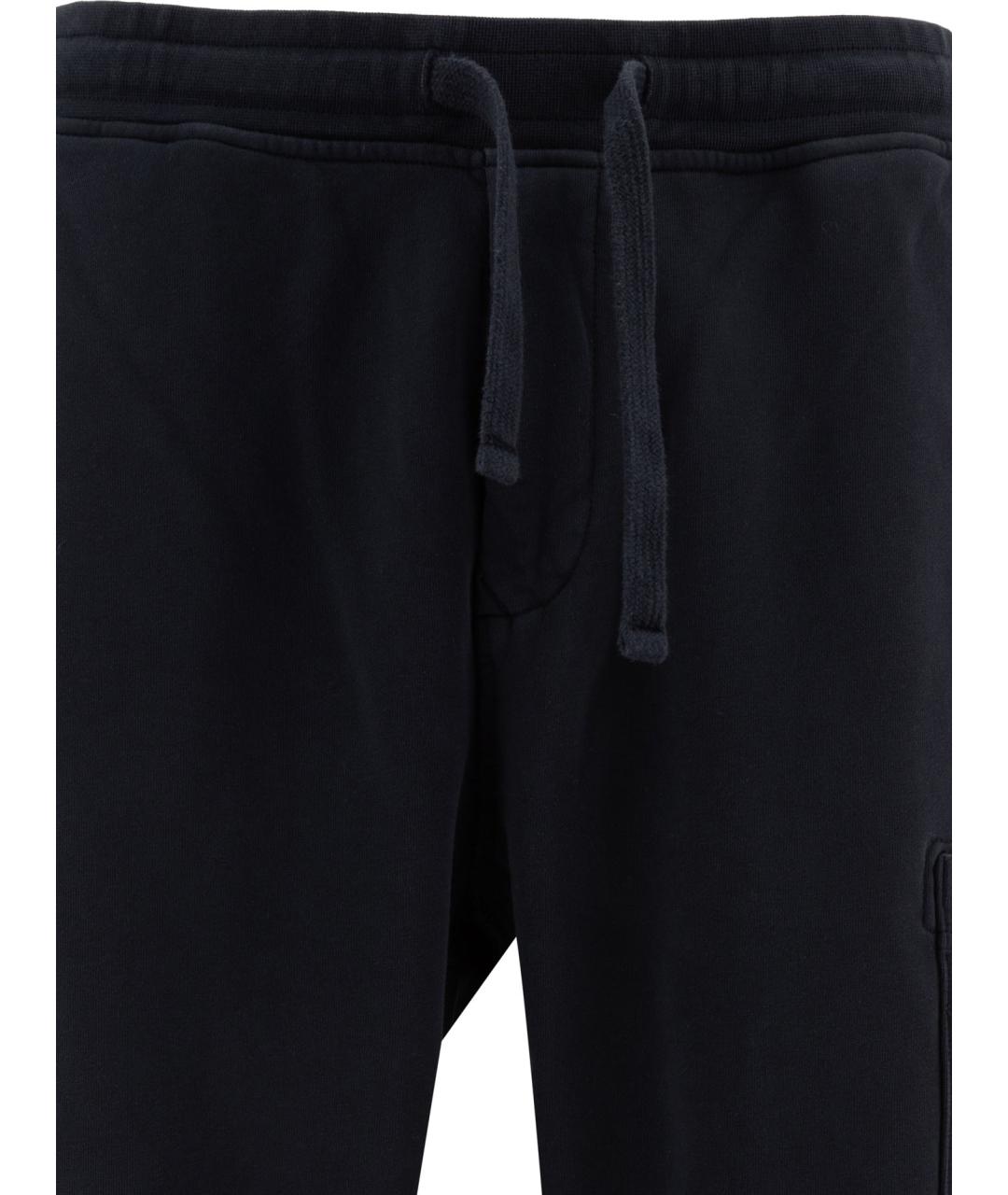 STONE ISLAND Темно-синие хлопковые повседневные брюки, фото 3